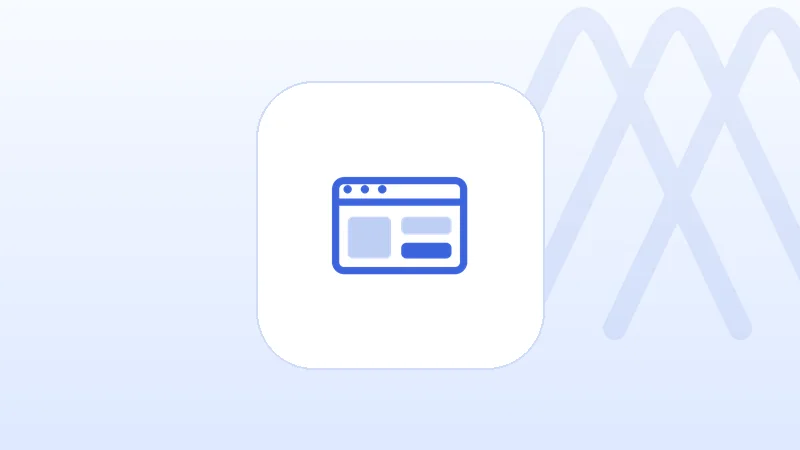 Editor tata letak website dengan panel komponen dan tampilan di laptop serta HP